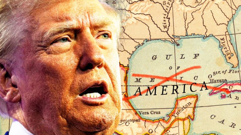 Google отказывается от фантазий Дональда Трампа и меняет карту мира для американцев. Странные карты Google Maps Mange между Мексиканским заливом и Америкой залив