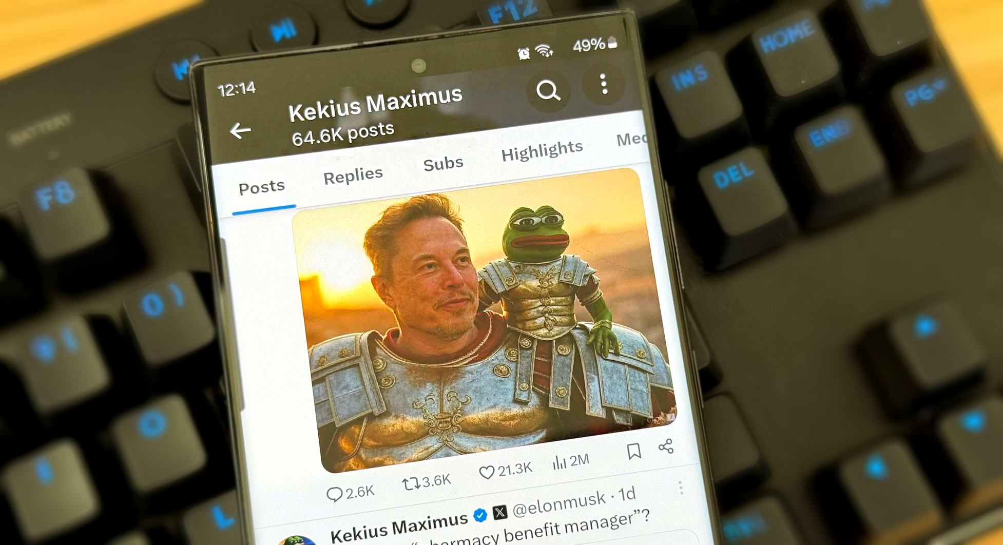 Илон Маск меняет свое имя на «Кекиус Максимус» на X, и все задаются вопросом, почему