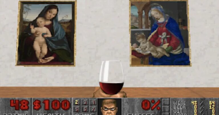 The Gallery Experience – модеры создали DOOM с художественной галереей и вином