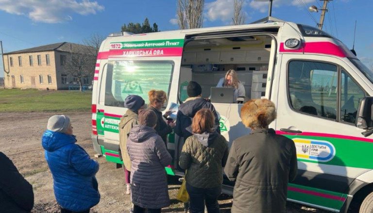 На прошлой неделе мобильная аптека маршрута, которая будет управлять регионом Харкив.
