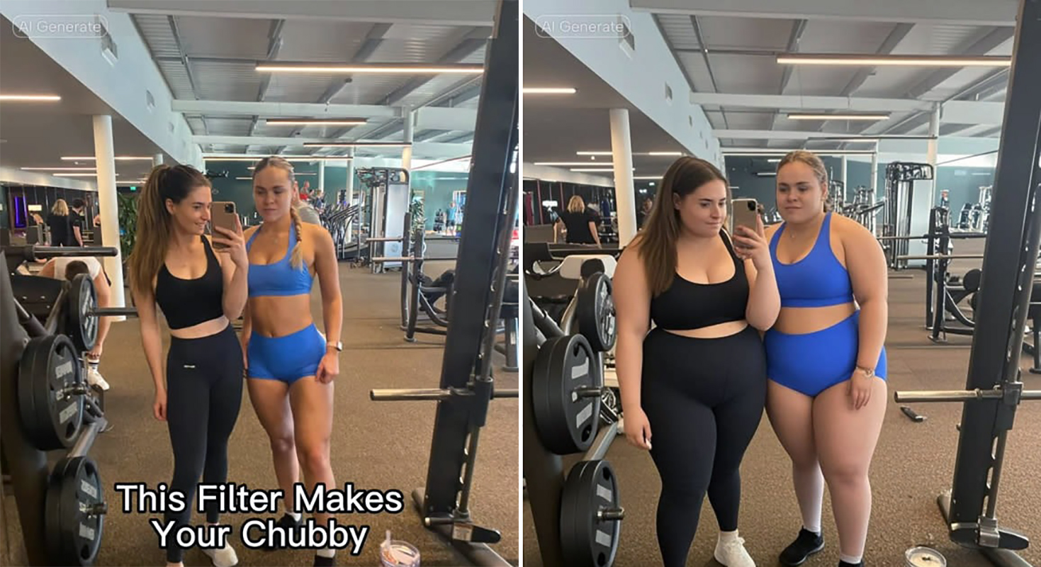 Это кажется забавным, но это новая проблема в Tiktok: фильтр, который «получает жир»