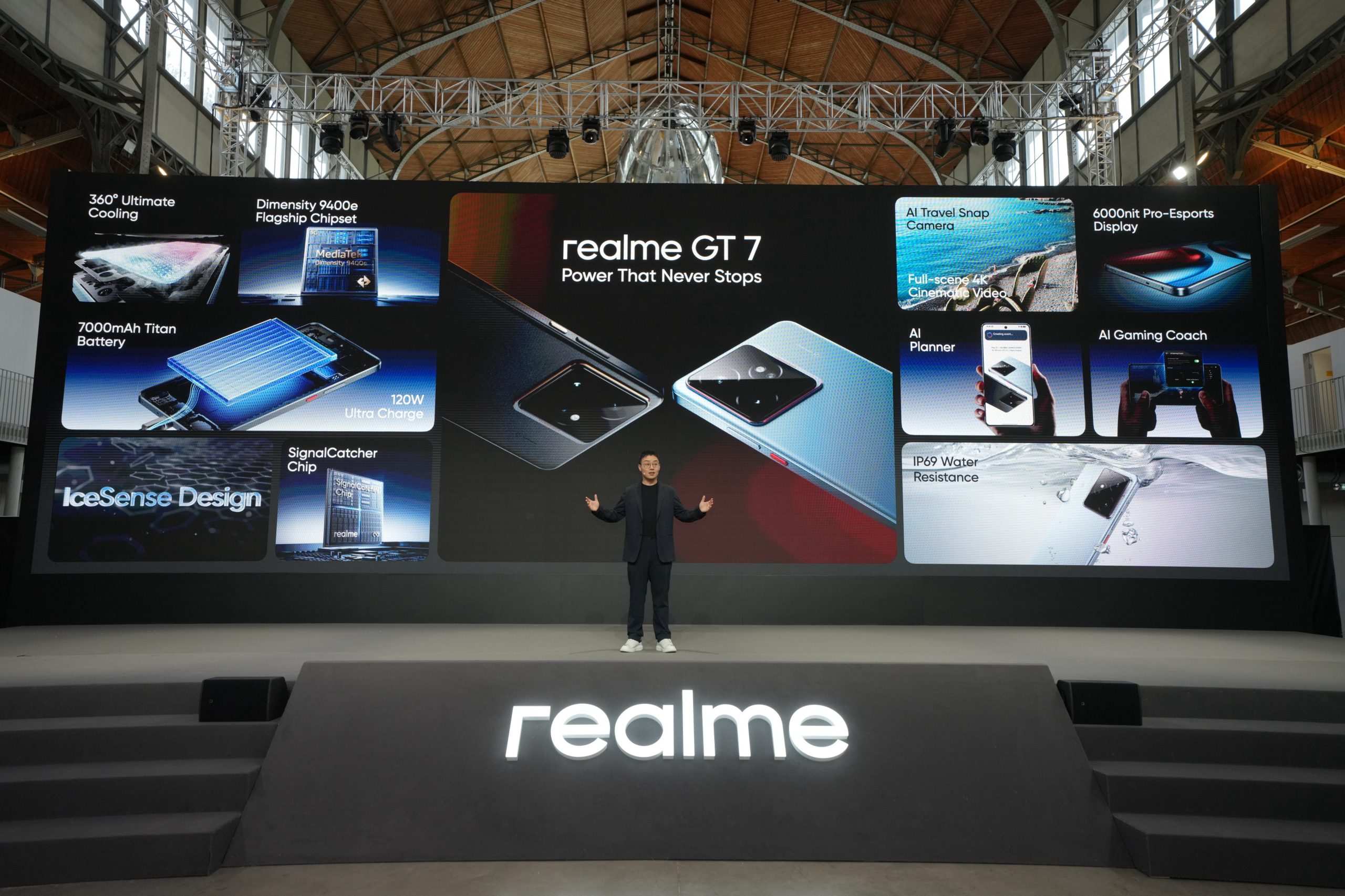 Realme GT 7, официально запущен в Париже. Поставляется с щедрой батареей, лучшим производительным и искусственным интеллектом, а версия Dream Edition в сотрудничестве с Aston Martin