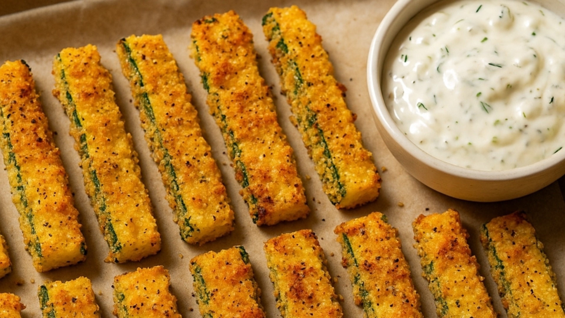 Цуккини в сельской местности - хрустящий, золотой и неотразимо вкусно