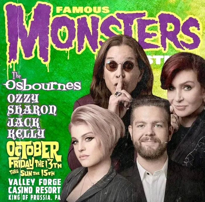 Оззи Осборн, на обложке журнала Monsters вместе со своей семьей