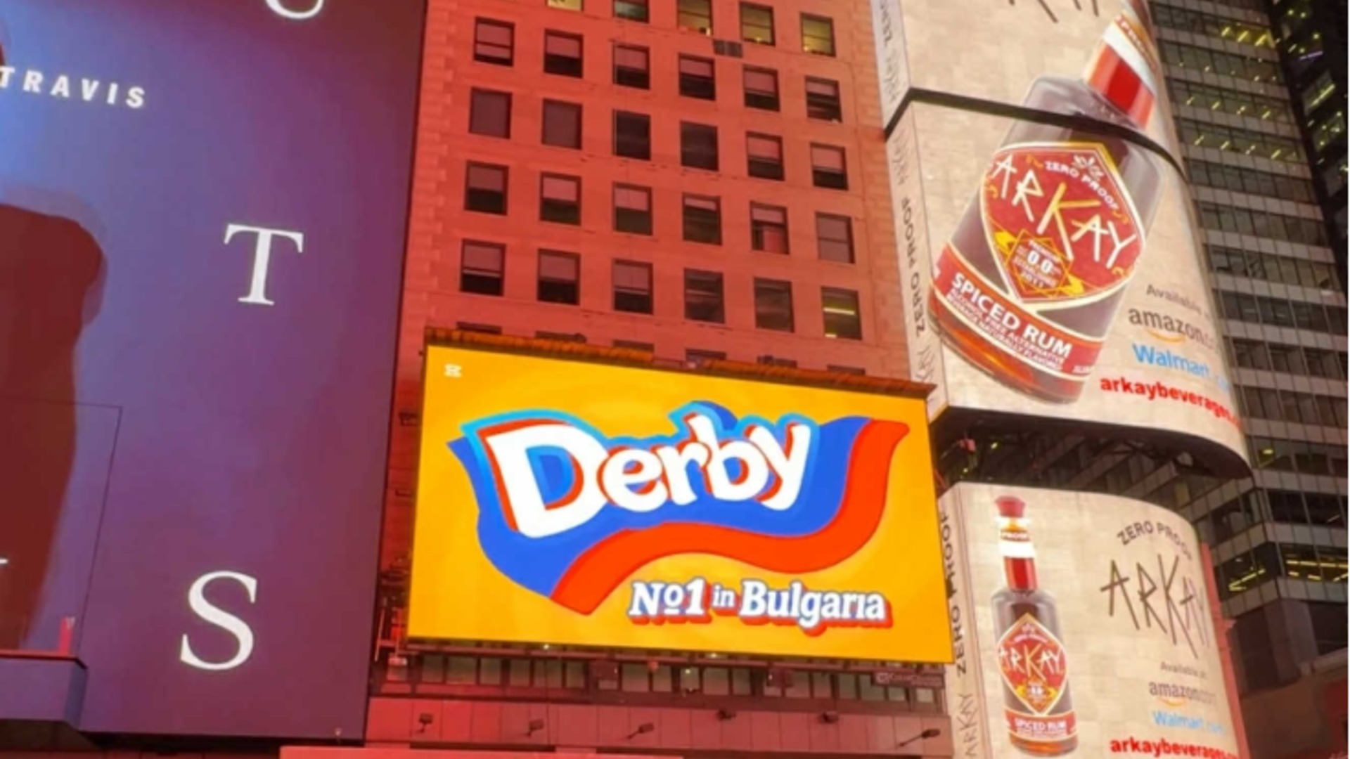 Любимый болгарский бренд появился на рекламных мониторах в центре Нью-Йорка